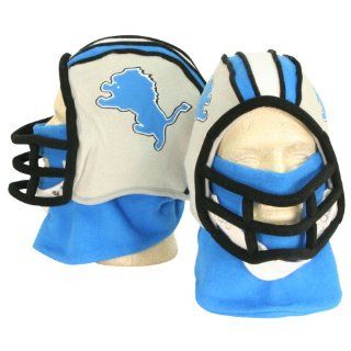 Detroit Lions Football Helmet Winter Knit Hat (With Removable Neck Gaiter) : Sports Fan Beanies : Sports & Outdoors