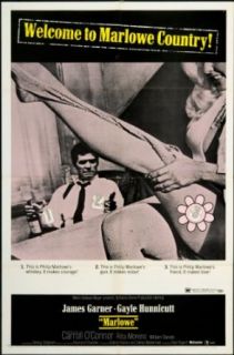 Marlowe 1969 ORIGINAL MOVIE POSTER Crime Drama Mystery   Dimensions: 27" x 41": Carroll O'Connor, Gayle Hunnicutt, James Garner: Entertainment Collectibles