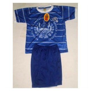 BABY EL SALVADOR BLUE SOCCER SET JERSEY AND SHORTS SIZE: 0 (for baby) : Infant And Toddler Sports Fan Apparel : Sports & Outdoors