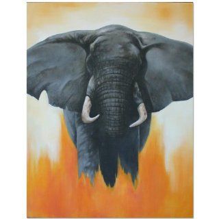 Angry Elephant Painting~Canvas~Bali Art   Acrylic Paintings