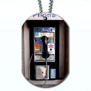 Pay Phone Booth   Dog Tag Necklace  Pet Identification Tags 