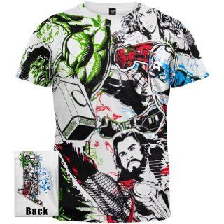 Marvel Avengers Able & Ready All Over Print Men's Tee T Shirt (Small) : Sports Fan T Shirts : Sports & Outdoors