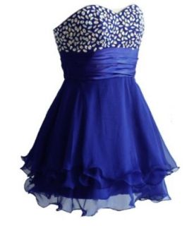 Faironly Above Knee Mini Short Silk Chiffon Crystal Cocktail Prom Dress at  Womens Clothing store