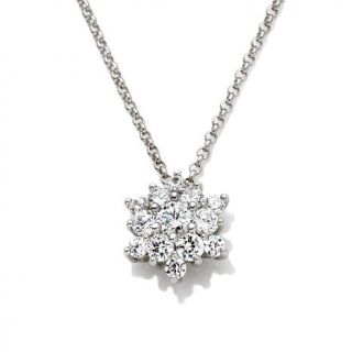 1.36ct Clear Absolute™ Floral Cluster Pendant with 16" Chain