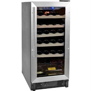 NEW Black 26 Bottle Single Zone Built In Or Freestanding Wine Cooler (Small Appliances): Appliances