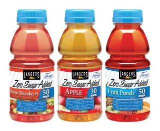 Langers Juice Diet Variety Pack Zero Sugar Added, Apple, Kiwi Strawberry and Fruit Punch, 10 Ounce : Grocery & Gourmet Food