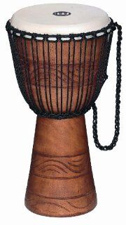 Meinl Percussion ADJ2 M+BAG African Style Rope Tuned 10 Inch Wood Djembe with Bag, Brown: Musical Instruments