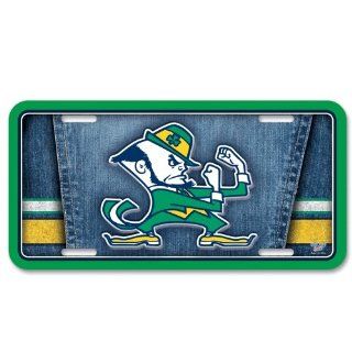 NOTRE DAME FIGHTING IRISH OFFICIAL LOGO METAL LICENSE PLATE : Sports Fan License Plate Frames : Sports & Outdoors