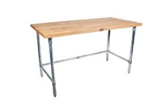 John Boos SNB14 Maple Wood Top Stallion Work Table, Stainless Steel Legs, Adjustable Bracing, 1 3/4" Thick, 48" Length x 36" Width: Commercial Work Tables: Industrial & Scientific