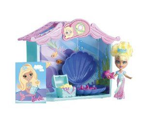 Barbie Peekaboo Petites Storytime Mermaidia Room Doll: Toys & Games