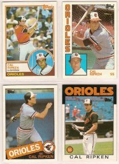 Cal Ripken Jr. (4) Card Topps Baseball Lot (1983 1984 1985 1986 Topps Cards) (Baltimore Orioles : Sports Related Trading Cards : Sports & Outdoors