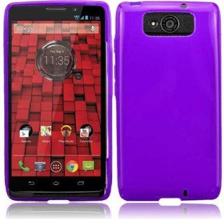 Motorola Droid Maxx XT1080M ( Verizon ) Phone Case Accessory Sensational Purple TPU Skin Cover with Free Gift Aplus Pouch: Cell Phones & Accessories