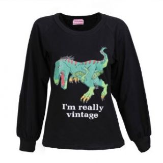 Chicnova Women's Dinosaur Print Batwing Sleeves Sweatshirt