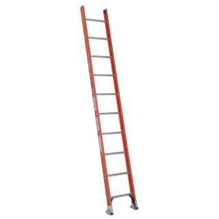 Werner 10 ft Fiberglass 300 lb Type IA Straight Ladder