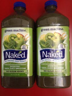 Naked 100% Juice Smoothie Green Machine No Sugar Added 64oz (Pack of 2 ) : Vegetable Juices : Grocery & Gourmet Food