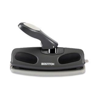 Stanley Bostitch 2 to 7 Hole Adjustable Hole Punch with Swivel Handle, 25 Sheet Capacity, Black (HPK7 ADJ) : Manual Multi Hole Paper Punches : Office Products