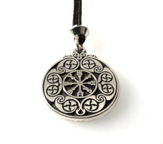 Handmade Sigil of Defence against Evil Pewter Pendant ~ Warrior Shield of Protection: Jewelry