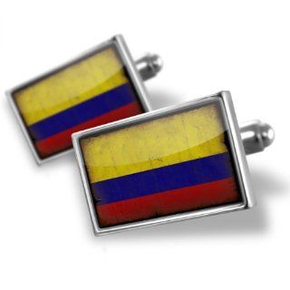 Neonblond Cufflinks "Colombia Flag with a vintage look"   cuff links for man: Cufflinks For Men: Jewelry