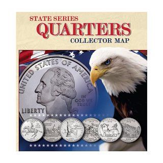 State Series Quarters Collector Map: Also Including the District of Columbia and Territorial Quarters: Publishing: 9780794821944: Books