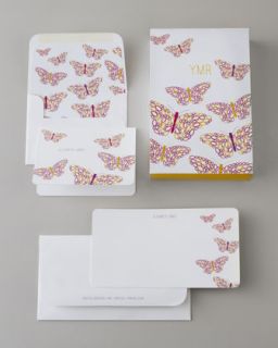 50 Butterfly Folded Notes with Personalized Envelopes   Atticus Paper