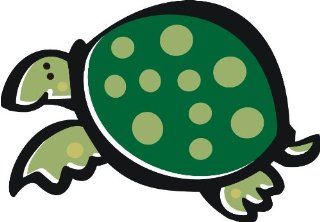 2" wide Green spotted turtle. Engineer Grade reflective printed vinyl decal sticker for any smooth surface such as windows bumpers laptops or any smooth surface.   Wall Decor Stickers  