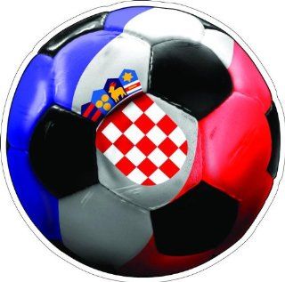 10" CROATIA SOCCER BALL Printed engineer grade reflective vinyl decal sticker for any smooth surface such as windows bumpers laptops or any smooth surface.: Everything Else
