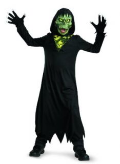Glow Away Grim Reaper Costume, Black/Green, Medium/7 8: Clothing