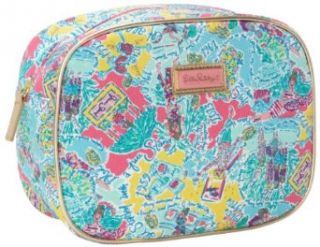 Lilly Pulitzer  All Done Up Make Up Bag, Shorely Blue A Little Leg Mini, One Size: Clothing