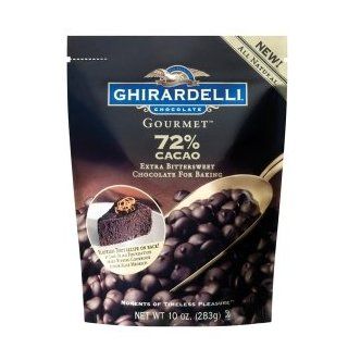Ghirardelli Chocolate 72% Cacao Extra Bittersweet Chocolate Baking Chips, 10 oz. : Grocery & Gourmet Food