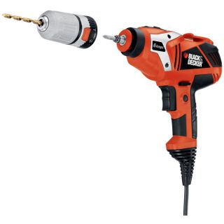 BLACK & DECKER 6 Amp 3/8 In Variable Speed 6 Amp Drill/Driver with Fast Drive Chuck with Case