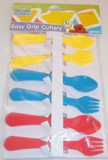 Sesame Street Beginnings Baby Easy Grip Cutlery Bright Colors : Baby Eating Utensils : Baby