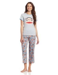 Briefly Stated Women's Paul Frank Tee/Capri Set, Grey, Small: Clothing