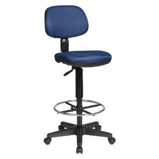 Office Star Worksmart Economical Drafting Chair with Adjustable Footring and Dual Wheel Carpet Casters: Home & Kitchen