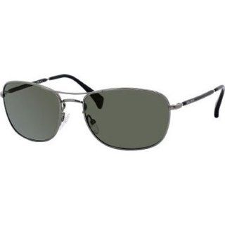 Giorgio Armani 860/S Men's Semi Rectangle Full Rim Designer Sunglasses/Eyewear   Dark Ruthenium/Green / Size 57/18 140 Automotive