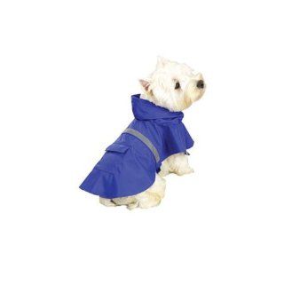 Guardian Gear Rain Jacket w/ Reflective Stripe, Large, Blue : Pet Raincoats : Pet Supplies