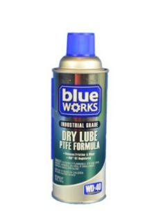 blue WORKS 110248 Industrial Grade Dry Lube PTFE Formula Spray, 10 oz. (Pack of 1): Industrial Lubricants: Industrial & Scientific