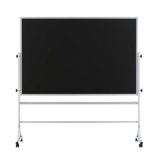 Marsh Freestanding Reversible Boards   Both sides Deluxe Steel Rite Chalkboard   Aluminum Frame RA 34B/45B/46B Size: 4' x 6', Color: Green : Office Products