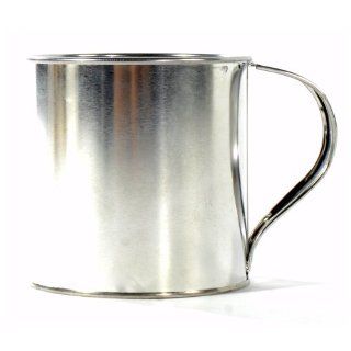 Jacob Bromwell Original Classic Non Embossed Tin Cup (Tin, Large) : Camping Cups : Sports & Outdoors