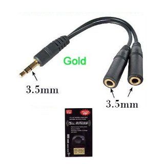 Samsung Galaxy Note 1 & Note 2 3.5mm Gold Plated Headset Jack Splitter Cable. Connects two headsets to the same phone. Comes with Antenna Booster.: Cell Phones & Accessories
