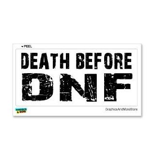 Death Before DNF   Did Not Finish   Triathlon Marathon   Window Bumper Laptop Sticker: Automotive