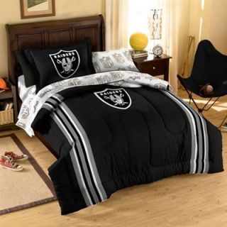 Oakland Raiders 5 Piece Twin Size Bedding Set