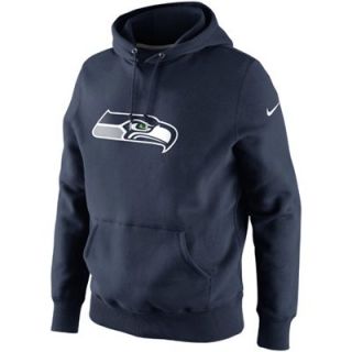 Nike Seattle Seahawks Classic Logo Pullover Hoodie Sweatshirt   College Navy