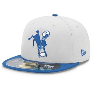 New Era Indianapolis Colts Youth On Field Classic 59FIFTY Football Structured Fitted Hat