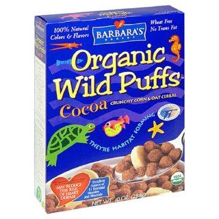 Barbara's Bakery Organic Wild Puffs, Crunch Cocoa Cereal, 10 Ounce Boxes (Pack of 6) : Breakfast Cereals : Grocery & Gourmet Food