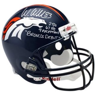 Wes Welker Denver Broncos Autographed Riddell Replica Helmet with Multiple Inscriptions   Limited Edition of 10