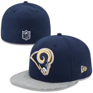 Mens New Era Navy Blue St. Louis Rams 2014 NFL Draft 59FIFTY Reflective Fitted Hat