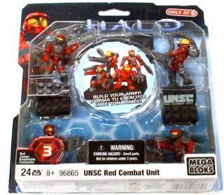 Halo Wars Mega Bloks Set #3 UNSC Red Combat Unit Contains 4 Mini Figures!: Toys & Games