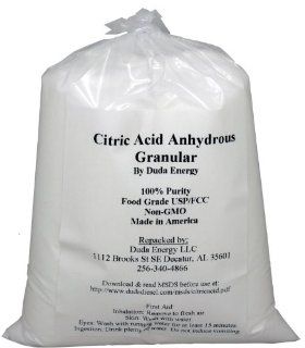 2 lb Citric Acid Food Grade FCC/USP Anhydrous Granular Made in USA Contains No GMO Material : Lab Chemical Acids : Grocery & Gourmet Food