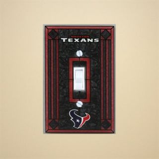 Houston Texans Navy Blue Art Glass Switch Plate Cover