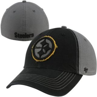 47 Brand Pittsburgh Steelers Plasma Franchise Fitted Hat   Black/Charcoal